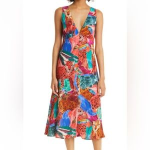 FARM Rio Animal Print Midi Dress